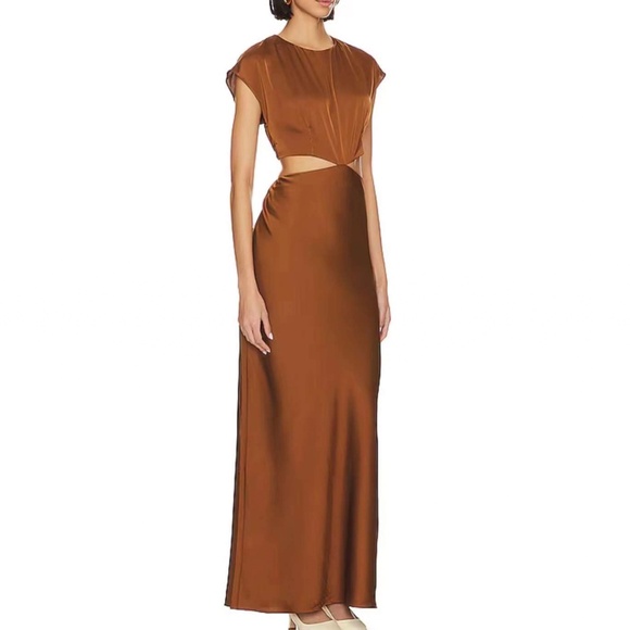 L'Academie Brown Maxi Dress - Picture 2 of 8